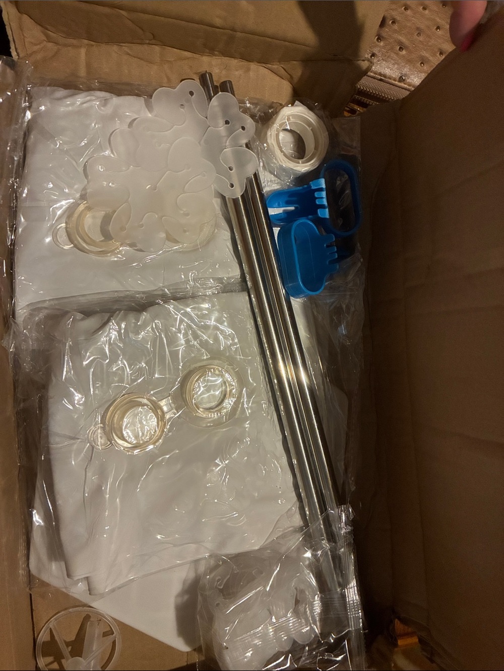 White and Blue Party Balloon Stand Kit - Home Party Supplies